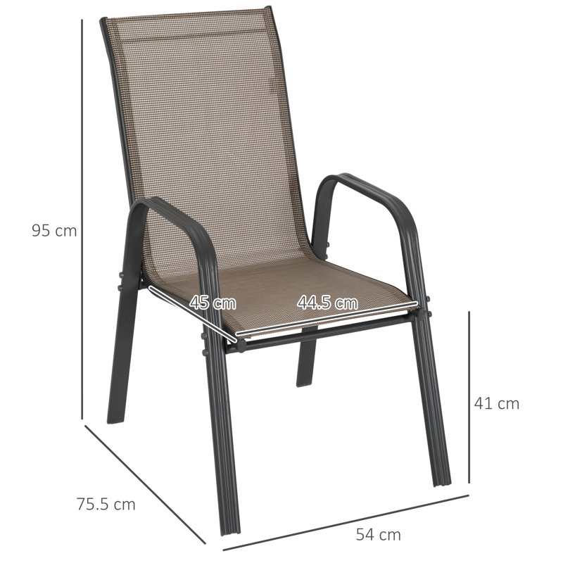 Nikodemus Stackable Outdoor Patio Dining Armchair