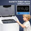 Nina 1.3 Cu. Ft Full-Automatic Portable Washing Machine, 9.9 Lbs Compact Washer with 8 Programs, 6 Water Levels, LED Display & Child Lock for Apartments, Dorms, RVs
