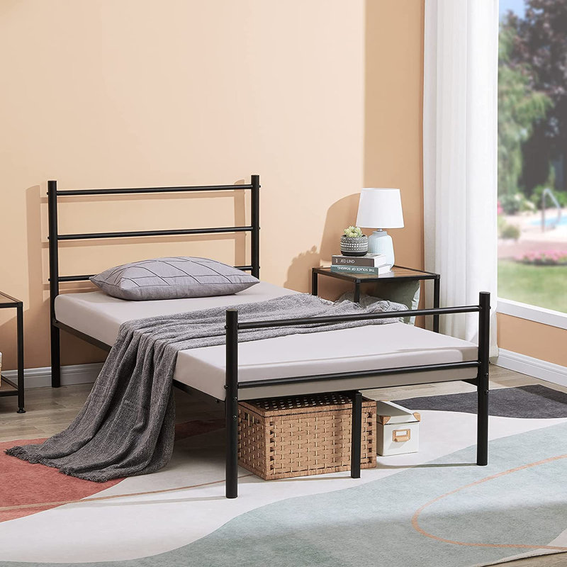 Camarda Open-Frame Bed, Small Double (4'), Black