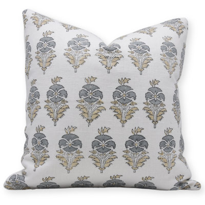 Floral Linen Indoor/Outdoor Pillow Cover