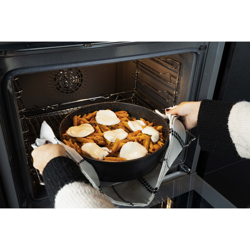 Grunwerg Commichef Non-Stick Cast Aluminum Round Dutch Oven, 6.5l, Black