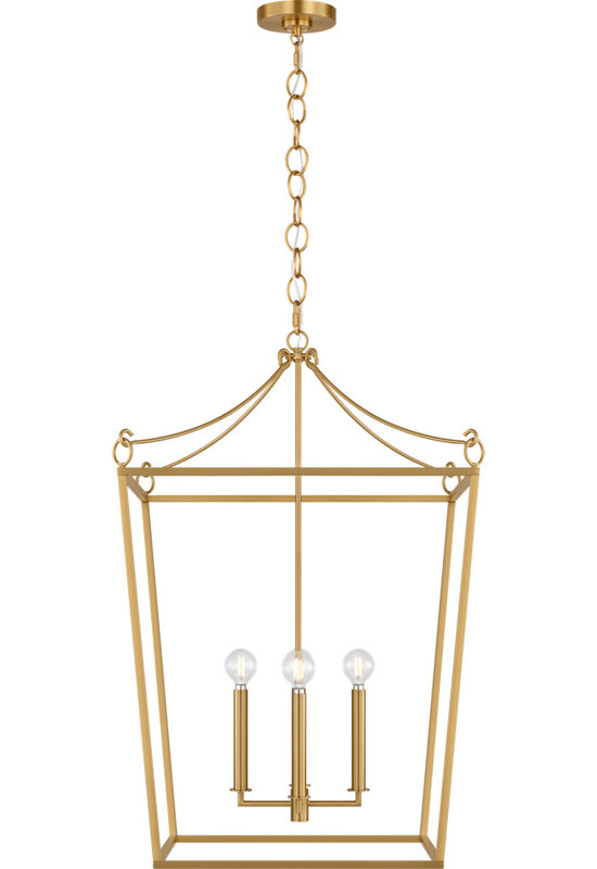 Carlyle Lantern, 98" H x 21" W  x 21" D, Burnished Brass, 4