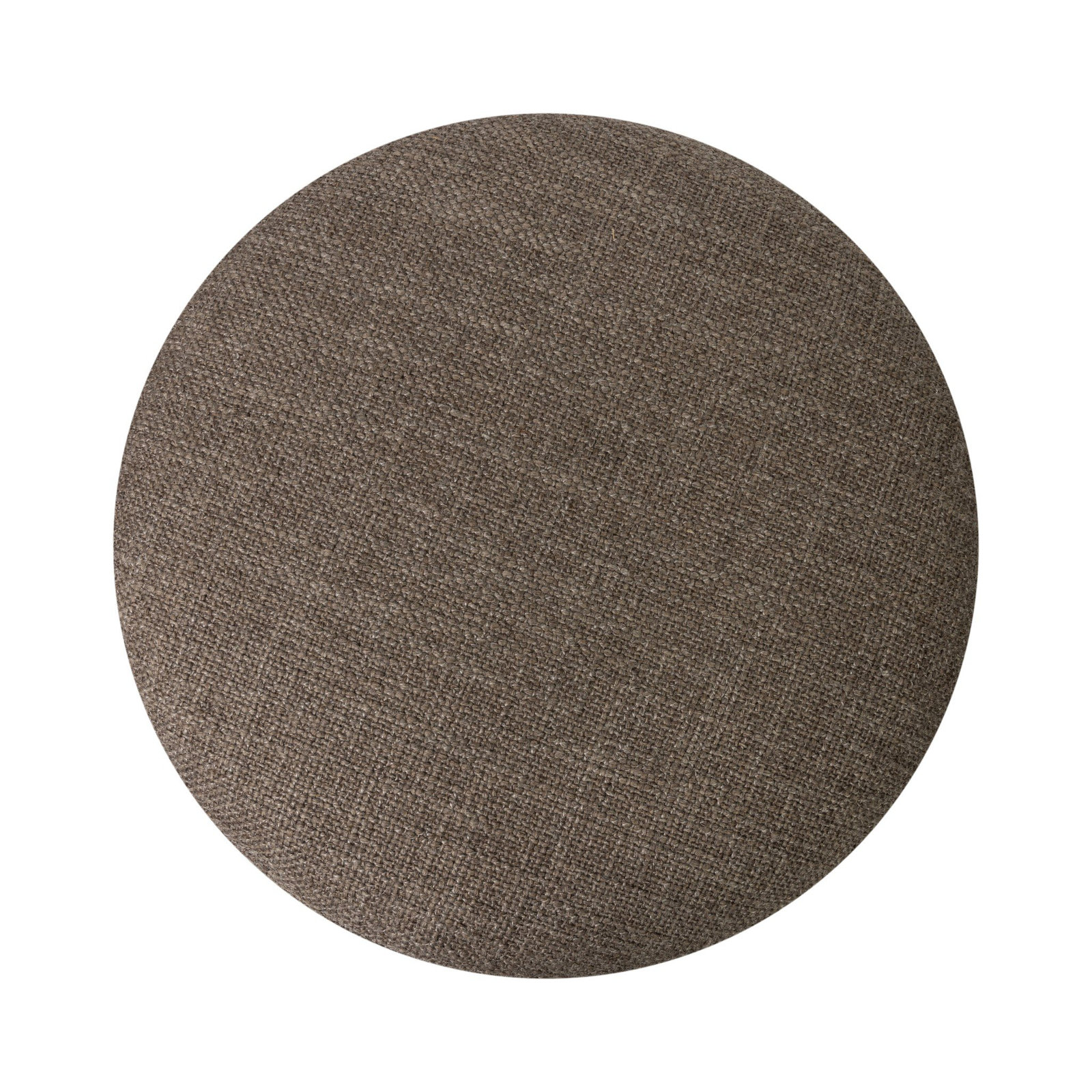 Caraway Upholstered Ottoman, Saxon Mink Textured Performance Basketweave