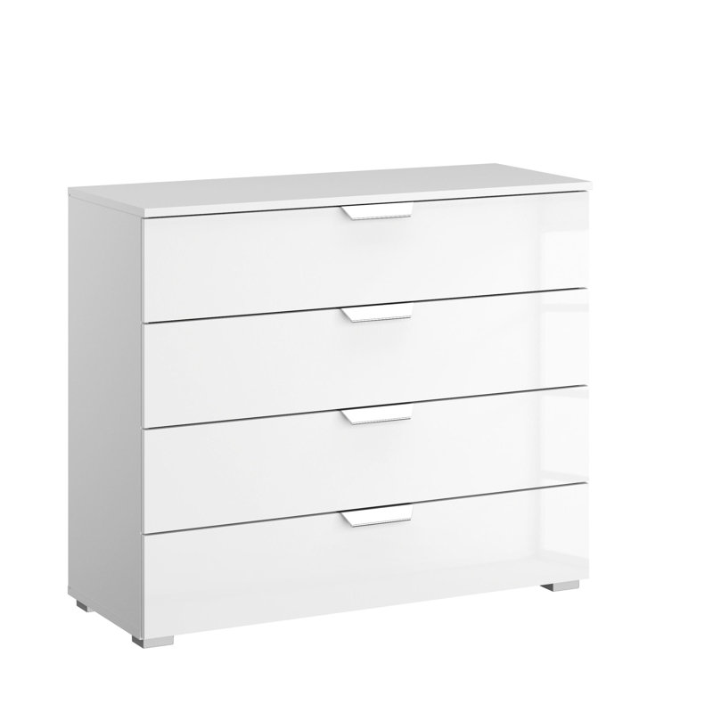 Aditio 4 Drawer Chest, Alpine White/High-gloss White