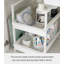 Étagère sous l'évier avec tablette coulissante Yamazaki Home, tiroirs de rangement polyvalents, 2 niveaux, système d'organisation robuste-111995694