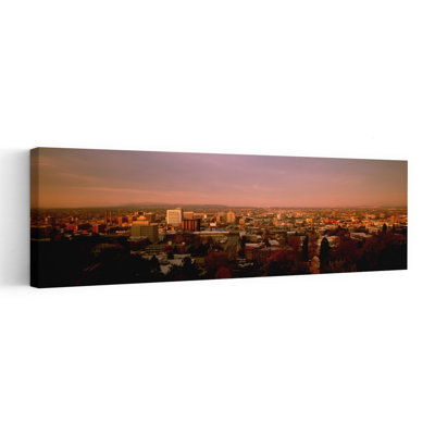 Usa, Washington, Spokane, Cliff Park, High Angle View Of Buildings In A City Abstract Contemporary Architecture City Wall Art