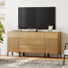 Meuble télé 63 po avec tiroirs, commode avec station de charge et console de télévision en bois avec rangement pour le salon
