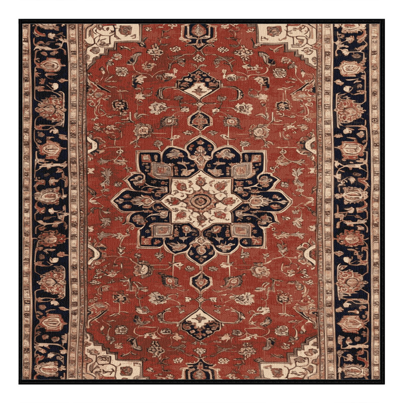 Tapis brun lavable à la machine, Carré 4 pi
