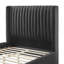 Structure de lit double pleine grandeur de conception moderne avec plateforme de lit grand et tapissier avec tête de lit en velours côtelé, lattes en bois, sans sommier, sommier, noir-1722002844-1722002847