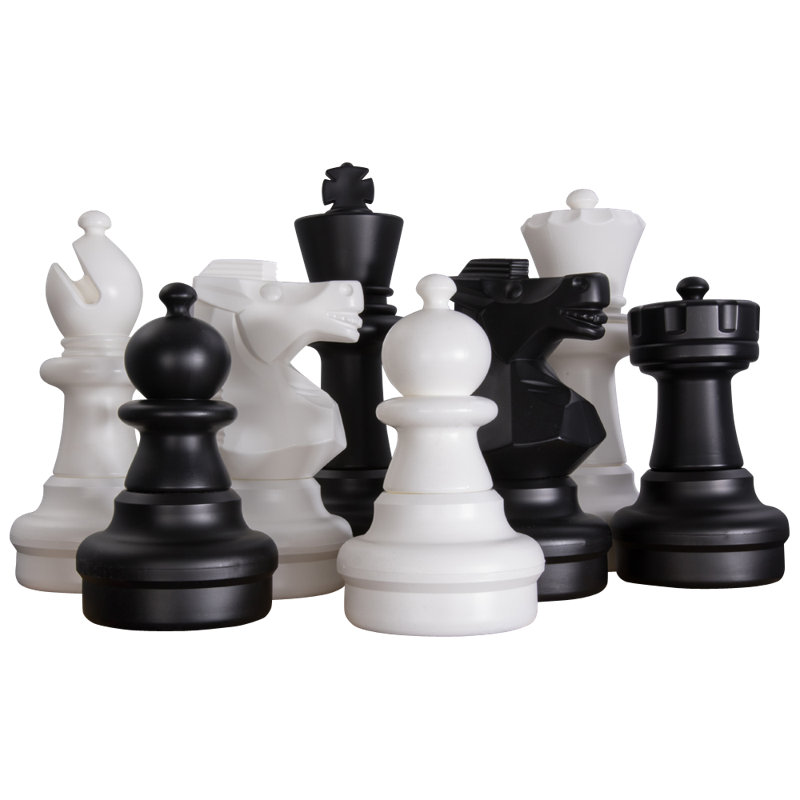 25" Giant Plastic Chess Set with Quick Fold Nylon Board