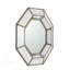 Miroir octogonal surdimensionné argenté
