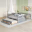 Lit simple superposé simple avec lit gigogne simple, lit superposé séparable avec tiroirs pour la chambre à coucher - Blanc-887555252
