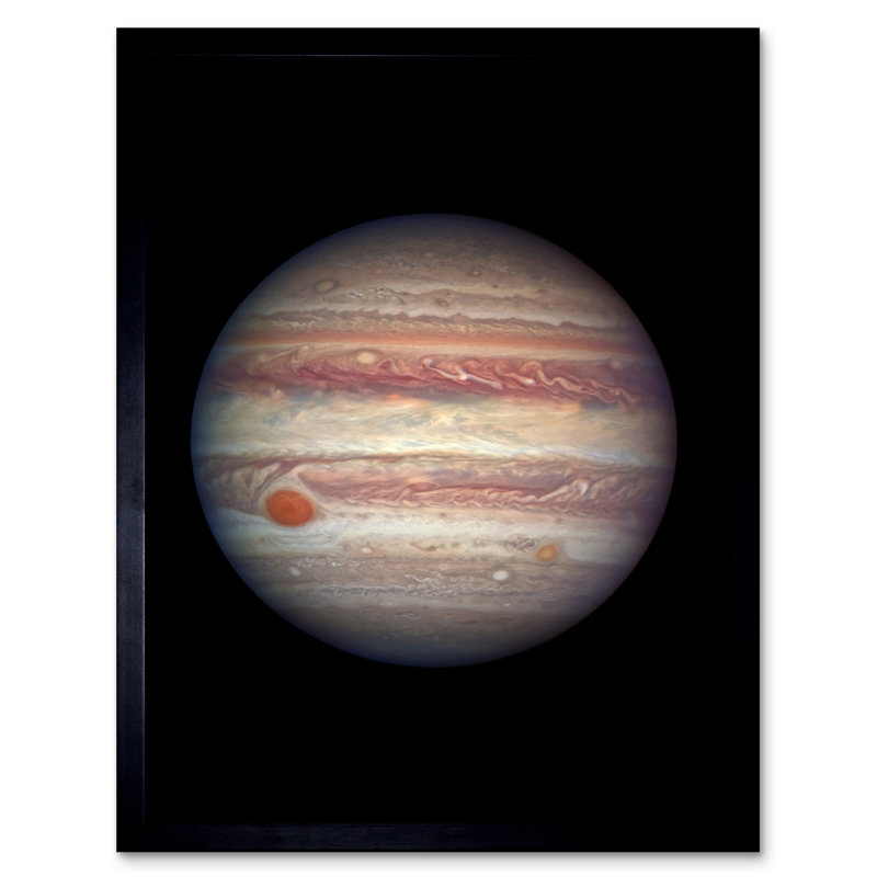 Hubble Space Telescope Close-Up Portrait Jupiter Red Spot - Single Picture Frame Print