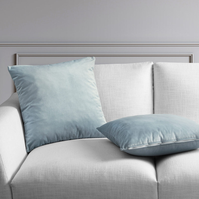 Heritage Plush Velvet Throw Pillow Covers - Decorative Pillow Covers, Pisces Blue