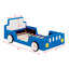Race Car-Shaped Platform Bed With Decorative Wheels-68768333