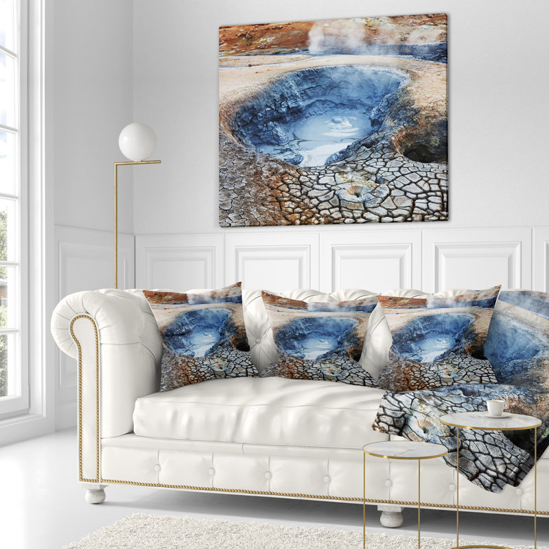 Oreiller mural Fumarole, 16 po x 16 po, Coussin décoratif
