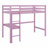 High Loft Bed, Wood Loft Bed With Safety Guardrail, Built-In Desk, Ladder-636454862