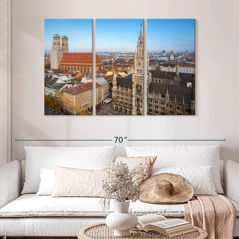 Rorry Munich City Landmarks, 32" H x 50" W