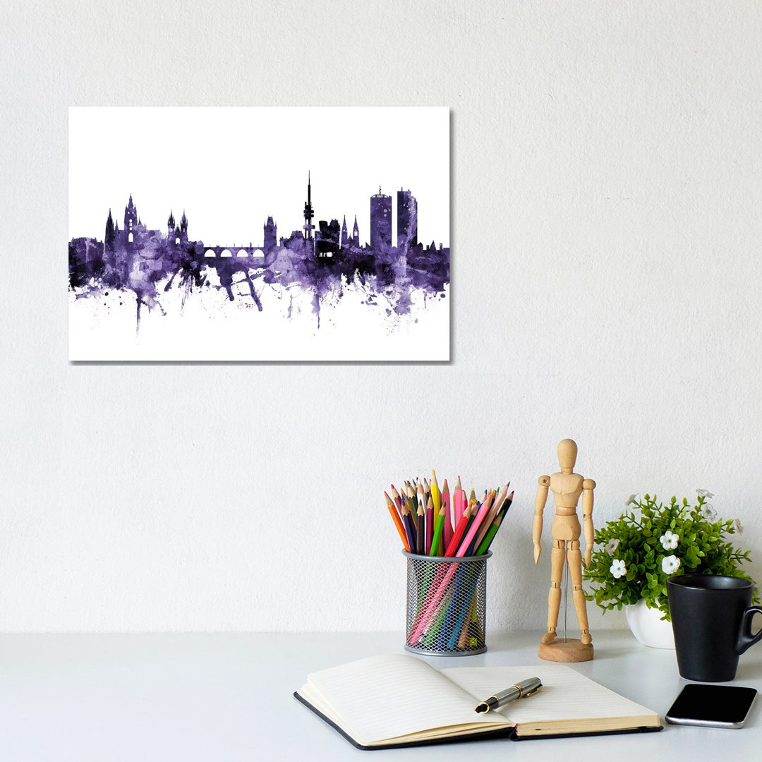 Prague (Praha), Czech Republic Skyline by Michael Tompsett - Wrapped Canvas Gallery-Wrapped Canvas Giclée