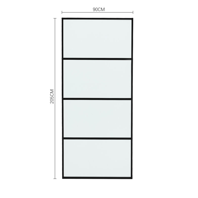 Glass Black Barn Door