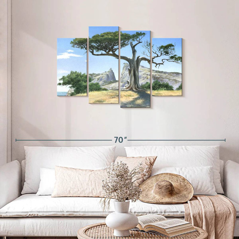 Juniper Tree By The Cliff, 27" H x 43" W