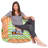 Bean Bag Chair for Kids, Teens, and Adults - Filled with Soft Beads, Includes Removable and Machine Washable Cover - Multiple Colors, Sizes and Fabrics including Soft Nylon & Canvas with Patterns-1783239229-1785356745