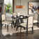 Brickey 42"-60" Extendable Round Dining Set With Channel Stitching Upholstered Chairs