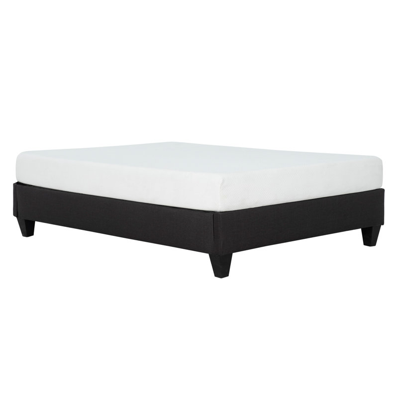 Moderne, taille, gris foncé, rembourré, base de lit, bois, sommier, pieds, tête de lit gris, base rembourrée moderne, contreplaqué en bois et bois massif, installation comme plateforme avec personnalisation