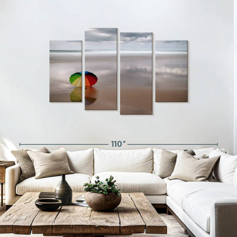 Gillard Rainbow Beach Umbrella, 48" H x 75" W