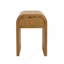Table de chevet moderne en noyer courbé avec 1 tiroir, table d'appoint contemporaine aux bords arrondis pour salon et chambre