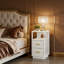 30cm W Metal Bedside Table