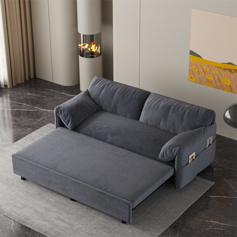 Lodge 63,8 po, Velours gris