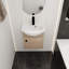 Meuble-lavabo mural avec lavabo en céramique
