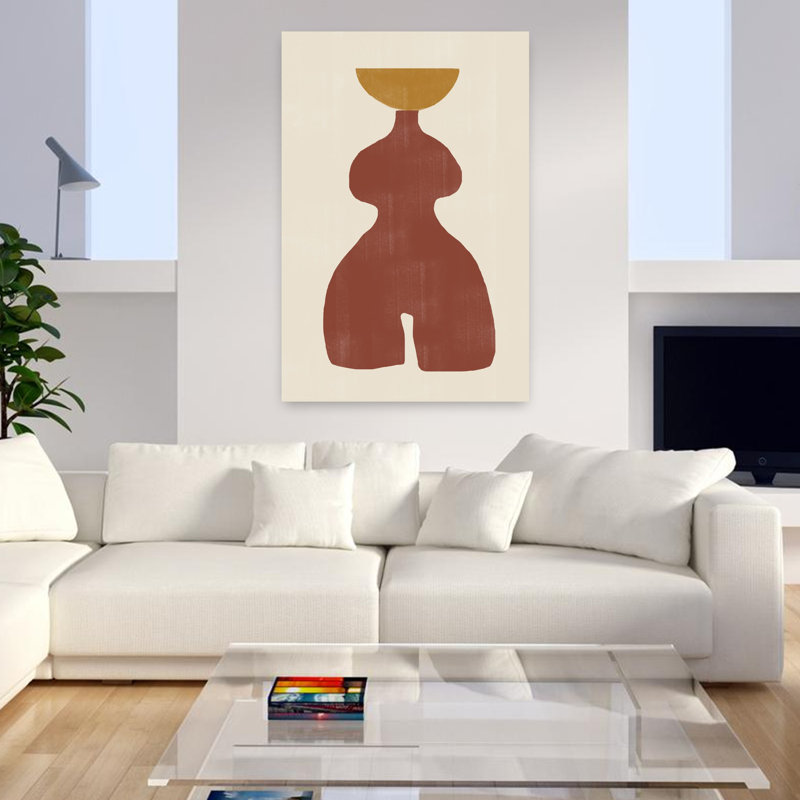 Art contemporain abstrait géométrique contemporain, H 48 po x l 32 po