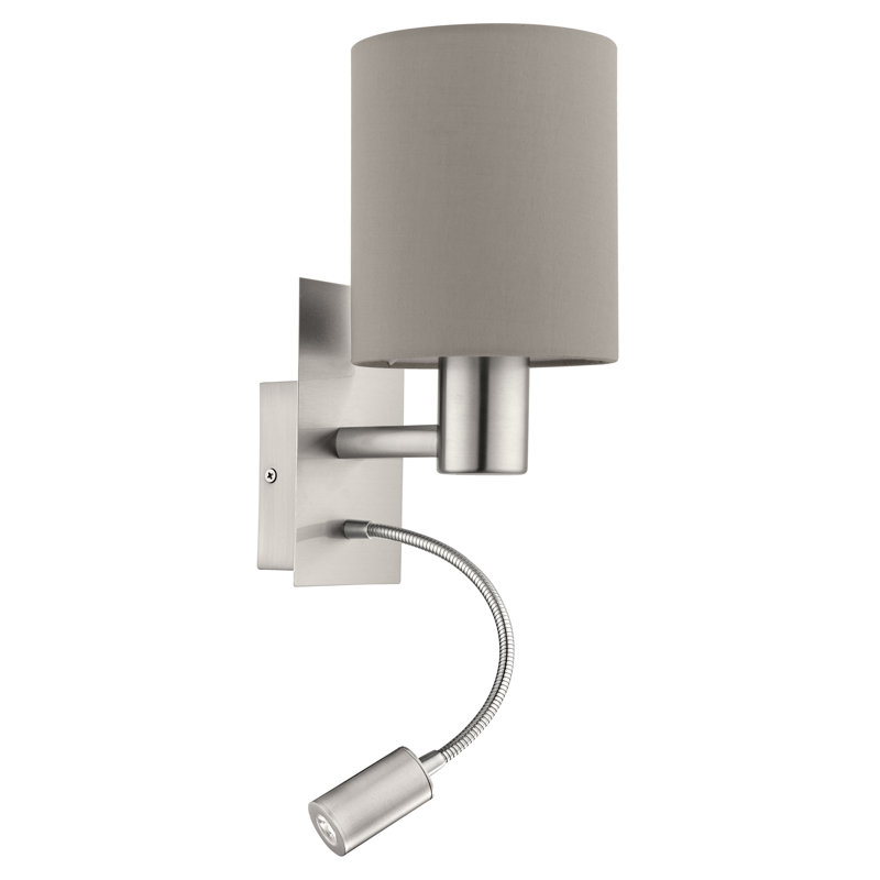 Bedsworth LED Armed Sconce, Taupe