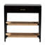 Console bohémienne moderne avec tablettes en corde tissée