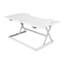  Convertisseur de bureau debout à hauteur réglable blanc 46 po avec support pour écran double et plateau pour clavier profond-298809110