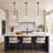 Allenstown 1-Light Dimmable Glass Single Dome Kitchen Island Pendant