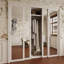 96" x 96" H Primed 4 Panels Mirrored Sliding Closet Doors with Hardware & Handles for Room Divider -107376175