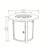Circular propane pit table with lava rock