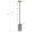 Luminaire suspendu simple à 1 lumière Dawana