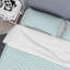 Ensemble de housse de couette en microfibre crème / vert 3 pièces