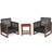 Oxford Outdoor 3 Pieces Acacia Wood Patio Furniture Set with Coffee Table-2111230170