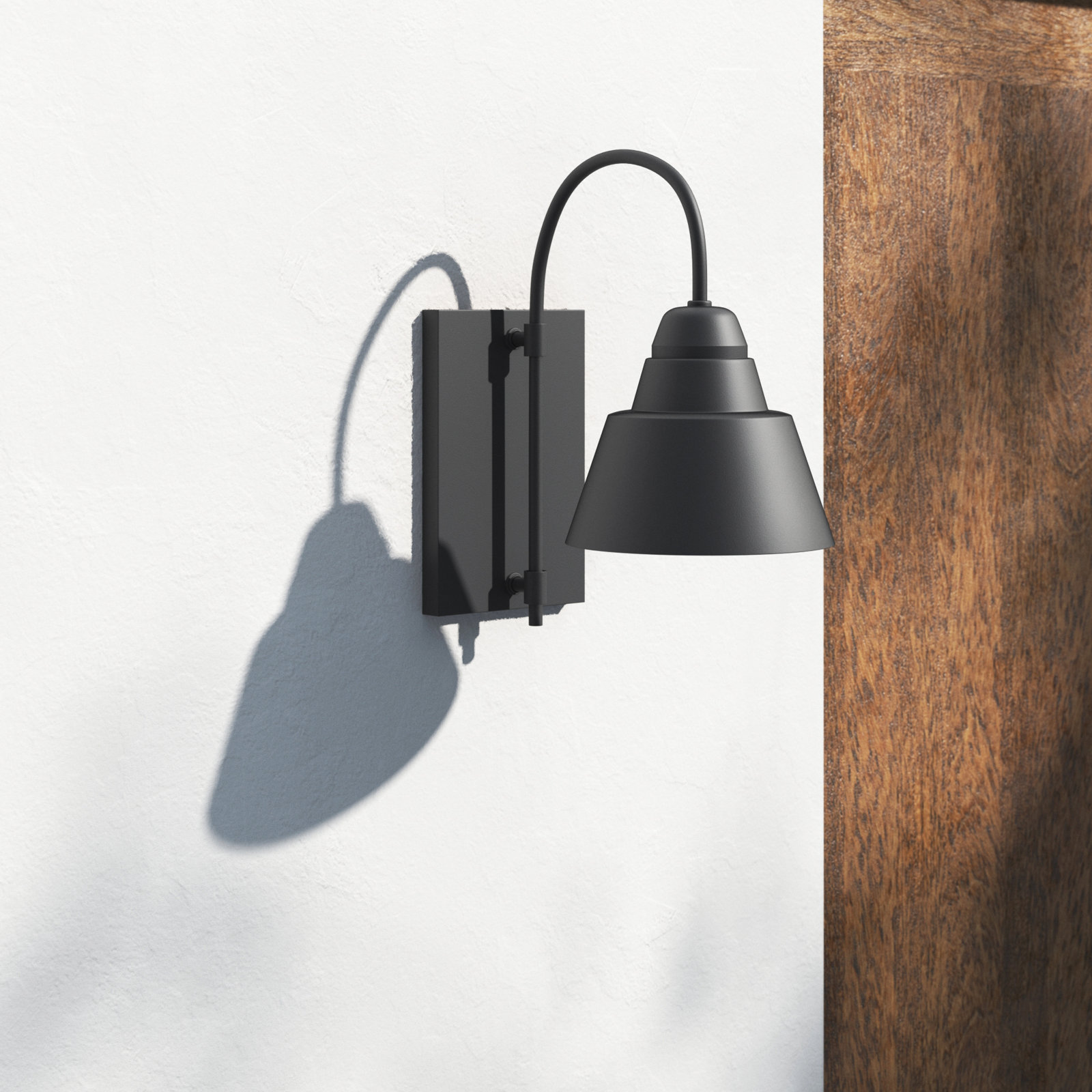 Dion Outdoor Barn Light, 14.5" H x 13" W x 7.75" D