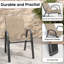 Chaises d'extérieur ergonomiques avec tissu Teslin imperméable et structure résistante à la rouille