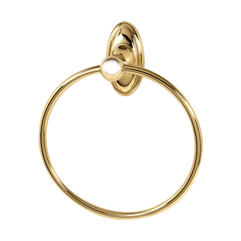 Classic Wall Mounted Towel Ring, Polished Brass