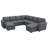 Caren Upholstered Sleeper Sectional Modular Sofa Bed With Ottoman-115354294