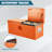 30" Heavy Duty Steel Truck Bed Tool Box, 12-Gauge Lockable Trailer Tongue Chest, Weatherproof Storage Organizer with Pneumatic Strut for RV, Cargo Racks, Orange-506451878-506451870