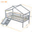 Lit simple mezzanine bas avec glissade, échelle, barrières de sécurité