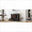 Cabinets | Modern Extendable Rotating Storage Cabinet, 32.5''-58.8''W, Black &amp; Walnut Brown, Freestanding Storage for Entryway Kitchen Living Room | Hallways | Engineered Wood,MDF